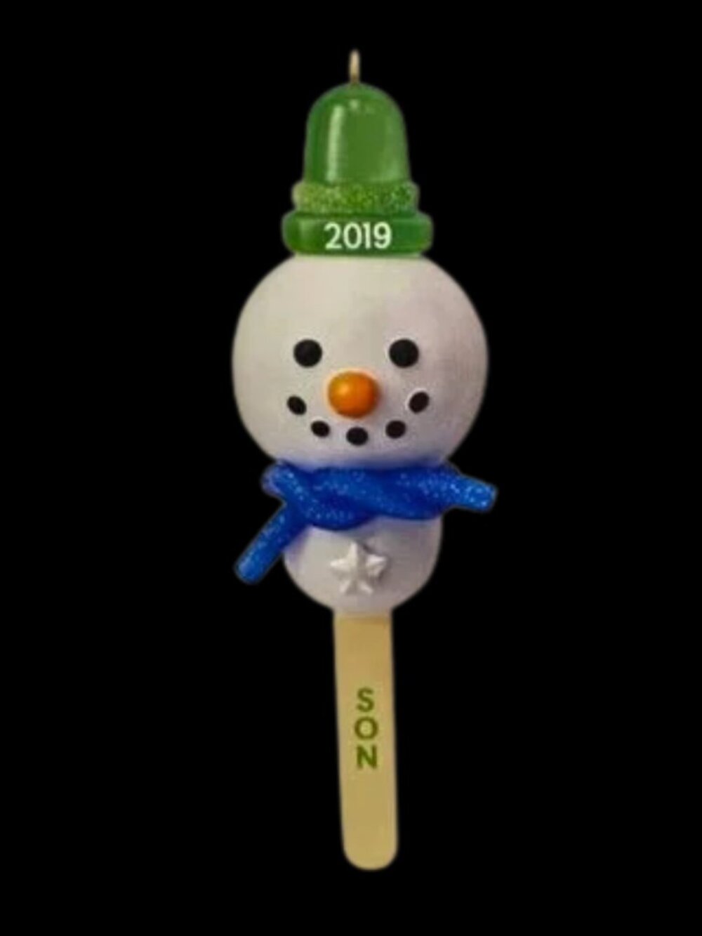NIB 2019 Hallmark Keepsake Son Cake Pop Snowman Christmas Tree Ornament